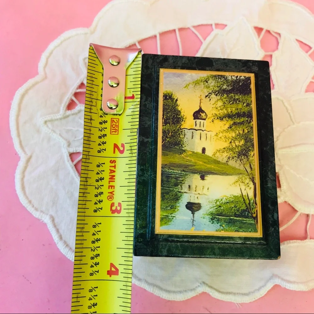 Vintage hand painted jewelry box